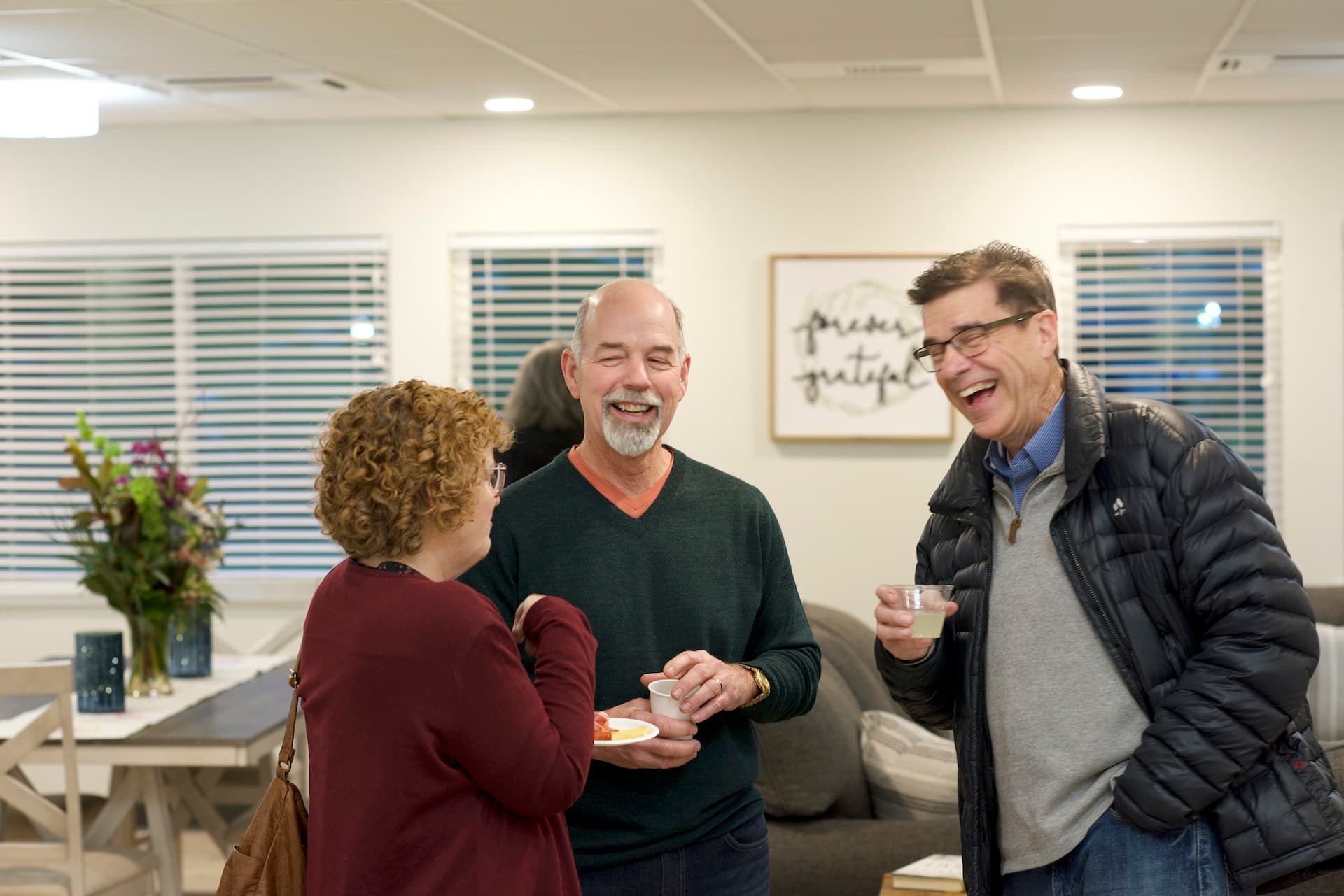 Happy seniors enjoying community life